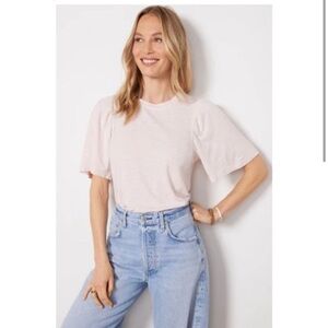 Evereve • Hayes Pink Flowy Sleeve Tee NWOT XS